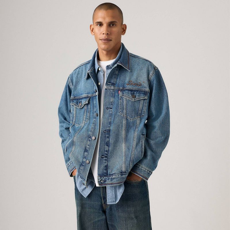 Levi's® Men's Relaxed Fit Trucker Jacket - Mid Day Rodeo S