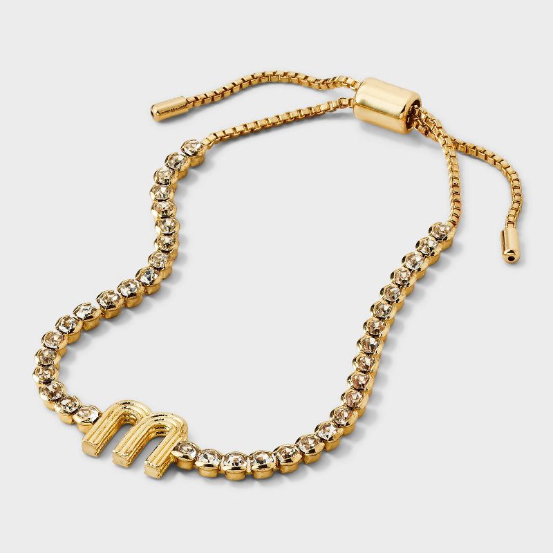 SUGARFIX By BaubleBar Pull Me Closer Bracelet Initial "M" - Gold