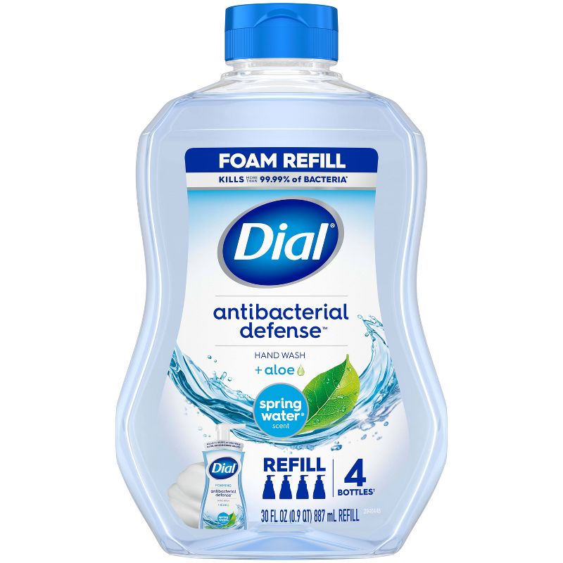 Dial Foaming Antibacterial Defense Hand Wash Refill - Spring Water - 30 fl oz