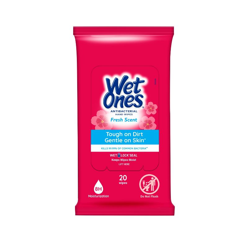 Wet Ones Antibacterial Hand Wipes Travel Pack - Fresh - 20ct