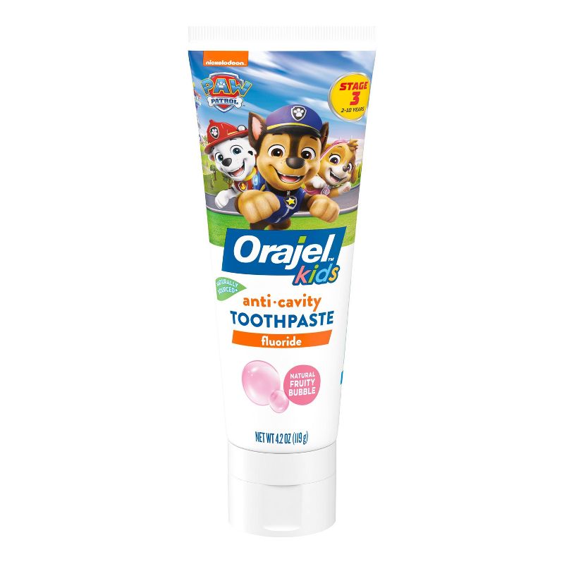 Orajel Kids Paw Patrol Anticavity Fluoride Toothpaste - Fruity Bubble - 4.2oz