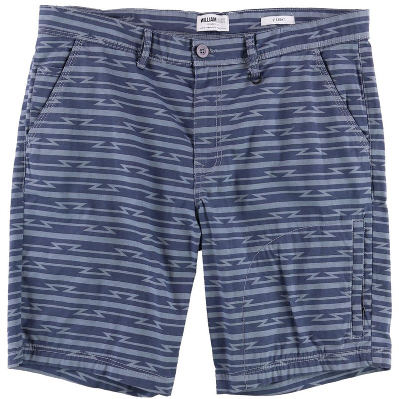 William Rast Mens Baine Slim Casual Chino Shorts, bluehaze, 32