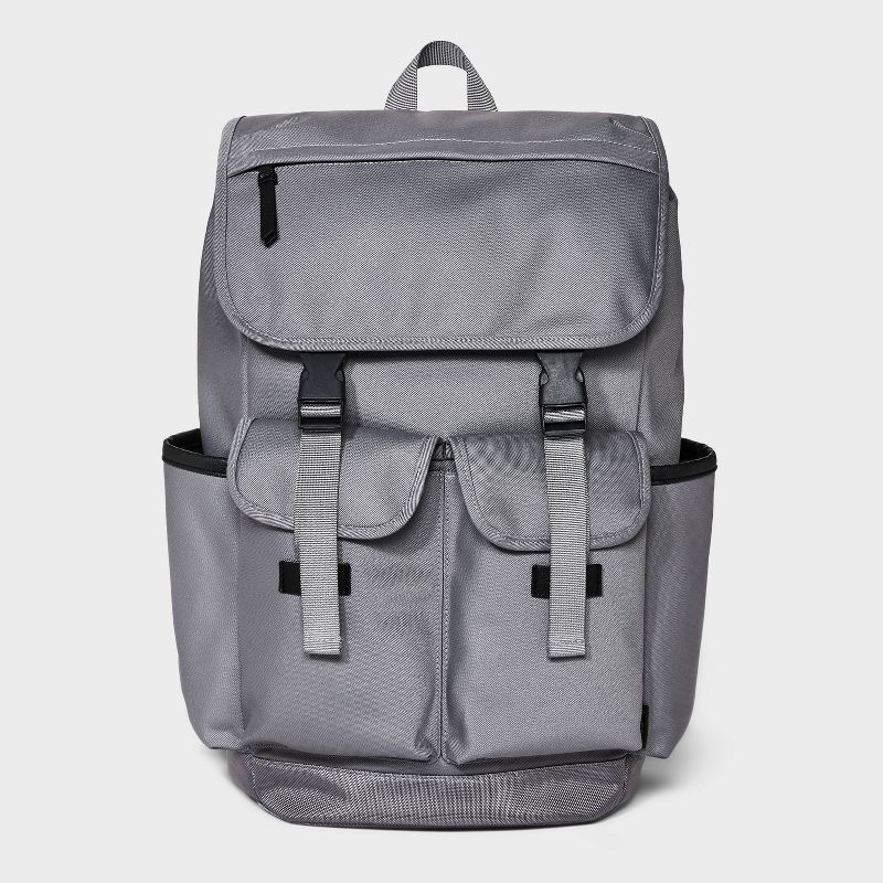 Men's 18.5" Backpack with Buckles - Goodfellow & Co™ Gray