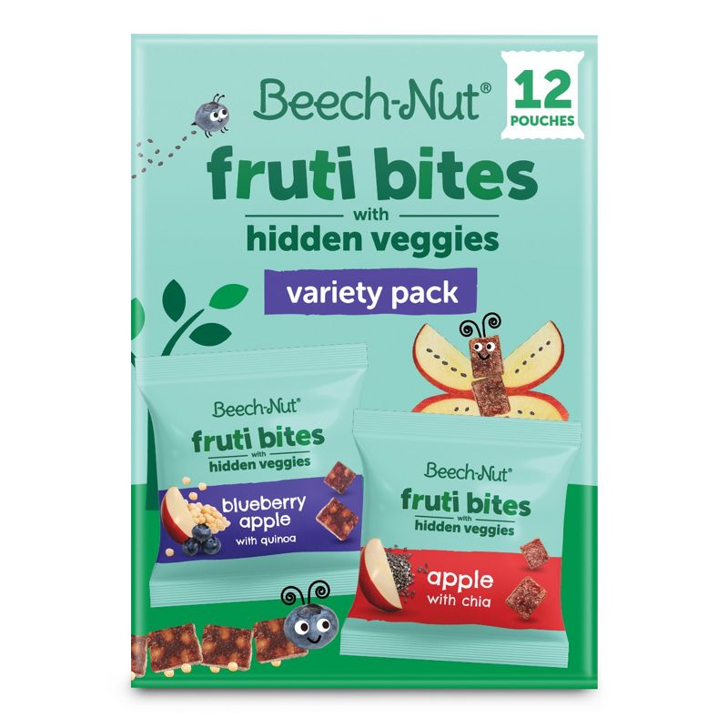 Beech-Nut Hidden Veggies Fruit Bites Blueberry Apple Quinoa Baby Food - 7.6oz