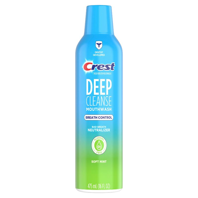 Crest Deep Cleanse Breath Control Mouthwash - Soft Mint - 475ml