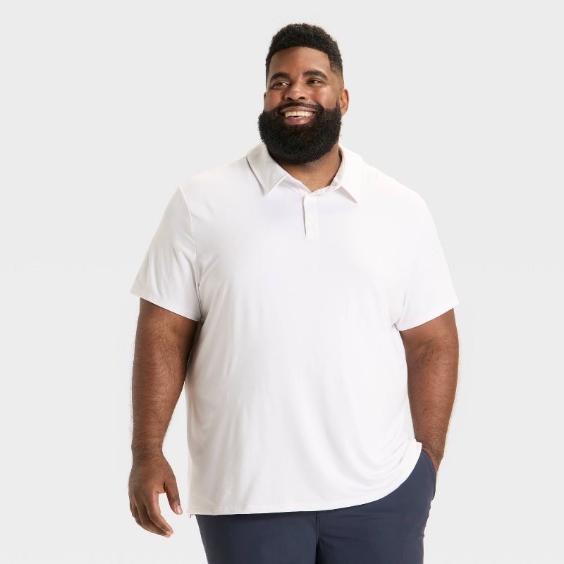 Men's Big Jersey Polo Shirt - All In Motion™ White 2XL