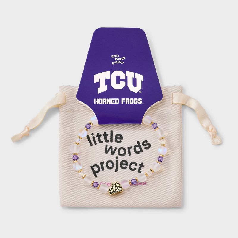 Little Words Project TCU Stacker Beaded Bracelet - Purple