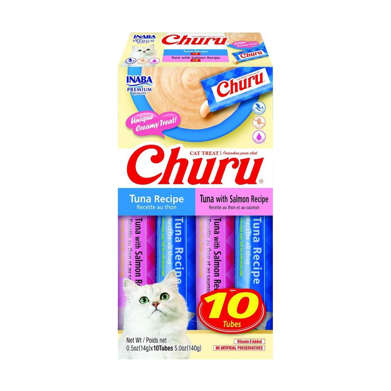 Inaba Churu Tuna Flavor Variety Box Lickable Cat Treats - 5oz/10ct