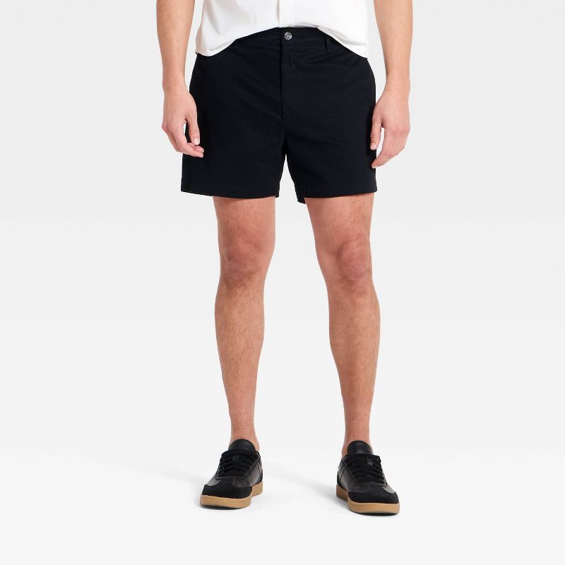 Men's 5" Flat Front Shorts - Goodfellow & Co™ Black 36