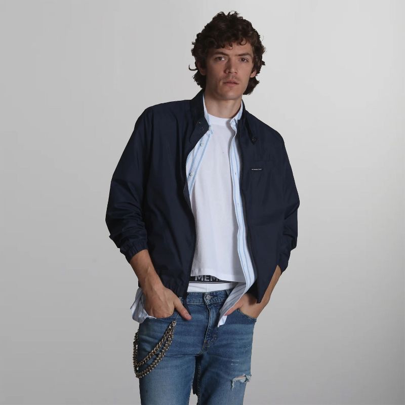 Members Only Men's Packable Windbreaker Jacket - Navy - Medium