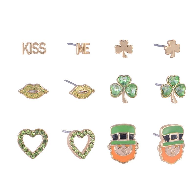 Hallmark St. Patrick's Day 6 pair Stud Earring Set