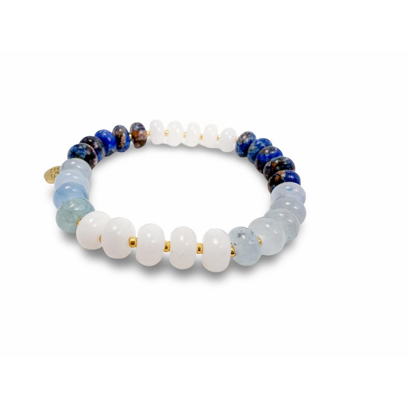 Pacific Rondelle Gemstone Beaded Bracelet - ETHICGOODS