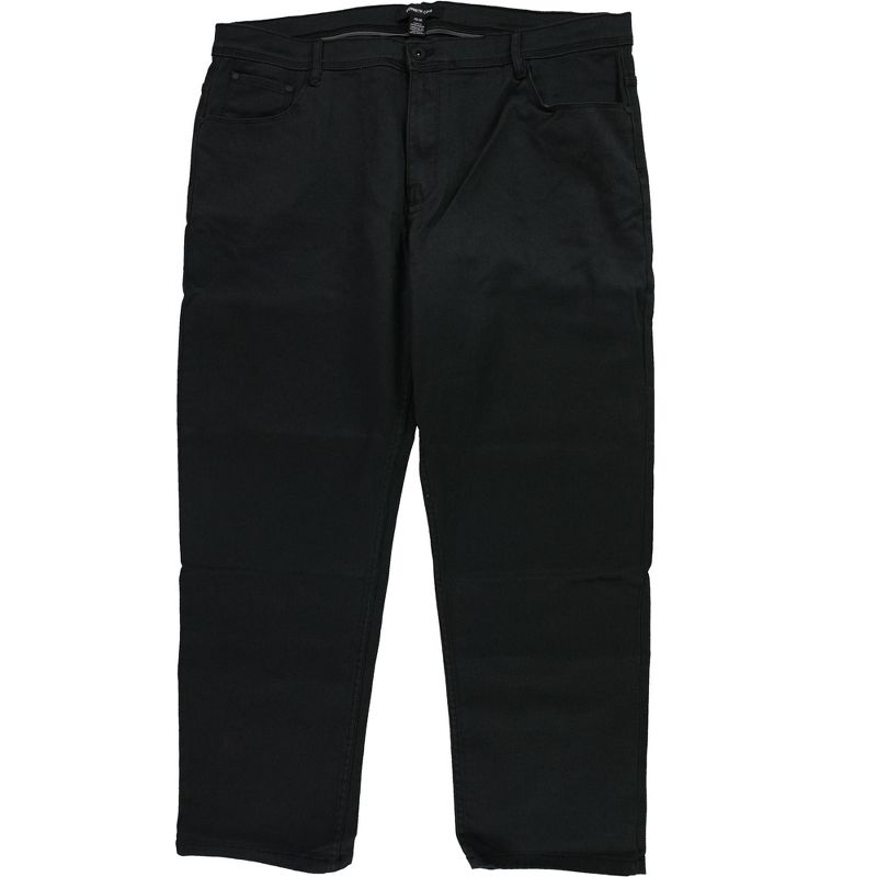 Kenneth Cole Mens Stretch Twill Slim Fit Jeans, black, 34W x 32L