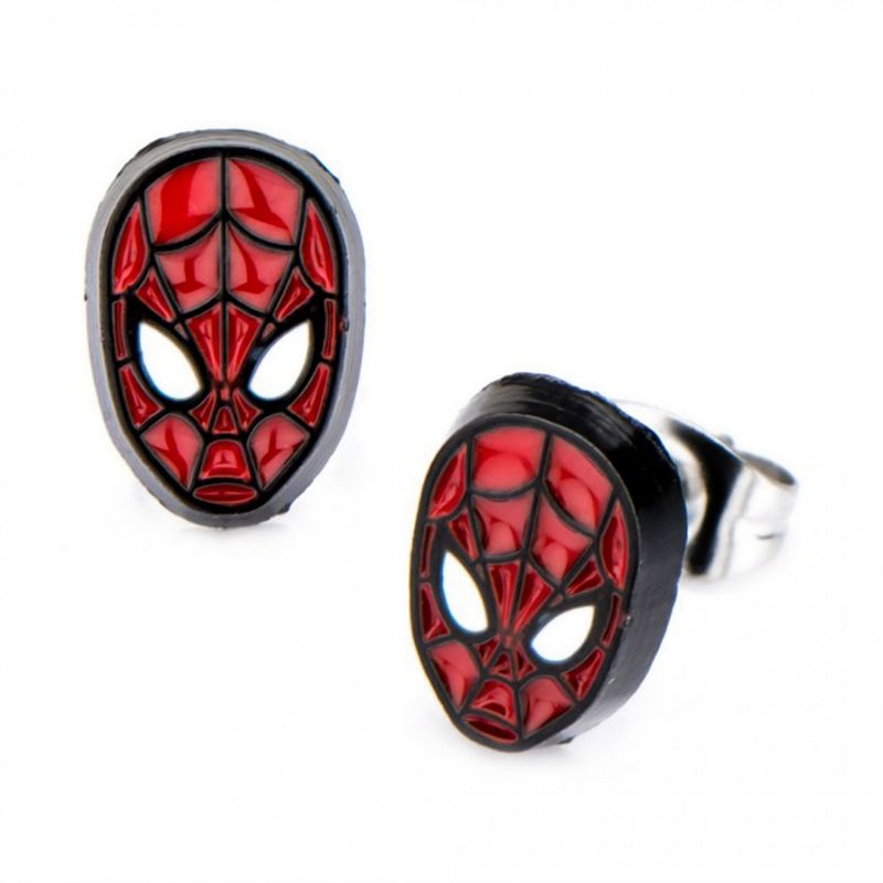 Adult Marvel Comics Spider-Man Mask Stud Earrings