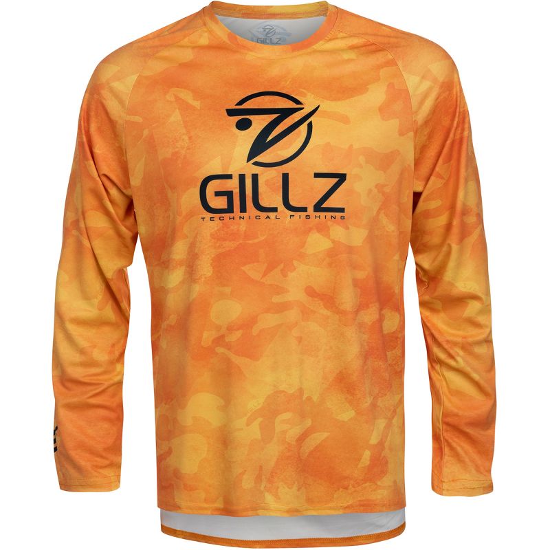 Gillz Contender Series Burnt UV Long Sleeve T-Shirt - Small - Sun Orange