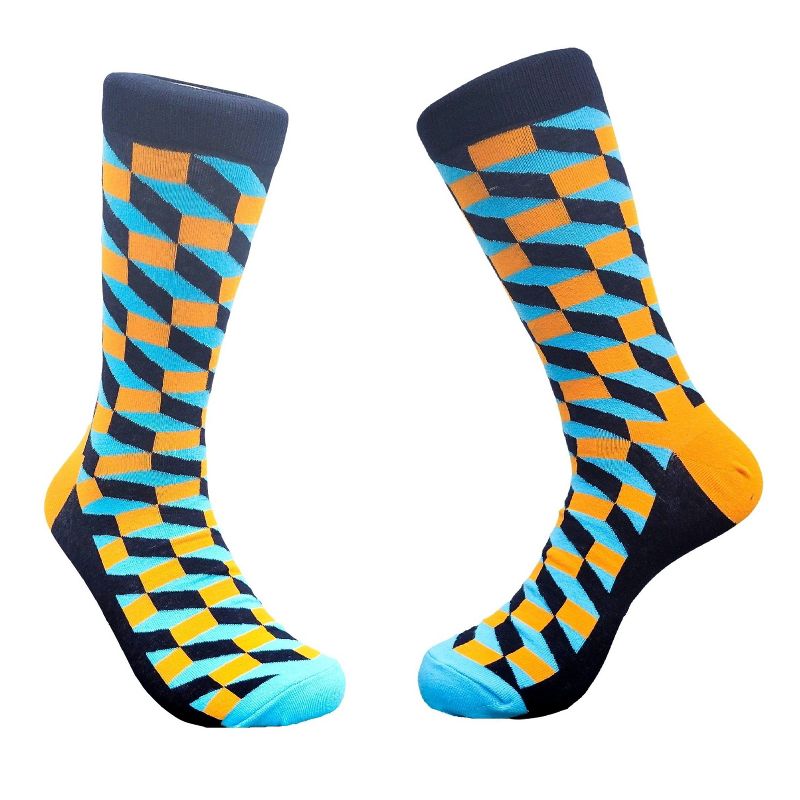 Three Dimensional (3D) Patterned Socks from the Sock Panda (Men's Sizes, Adult Large)