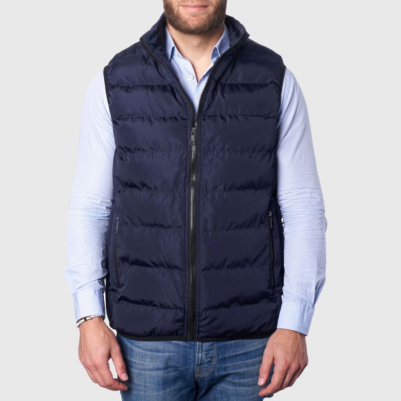 Alpine Swiss Asher Mens Lightweight Down Alternative Vest NVY MED
