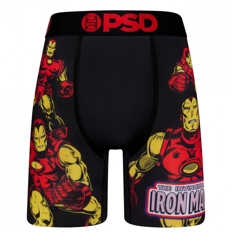 Mens Iron Man Comic Poses PSD Boxer Briefs - Large (36-38)