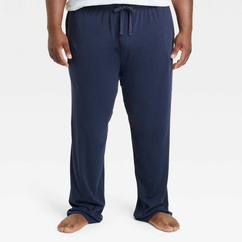 Men's Big & Tall Cotton Modal Knit Pajama Pants - Goodfellow & Co™ Navy Blue 5XLT