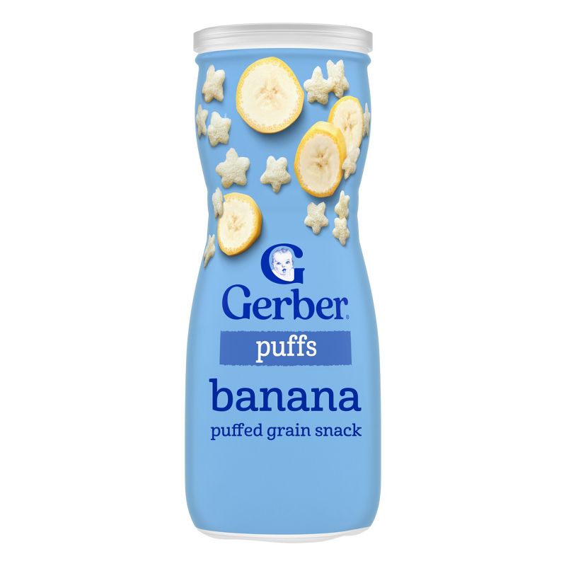 Gerber Non-GMO Baby Food Puffs Banana Baby Snacks for 8 Months - 1 Year Old - 1.48oz​