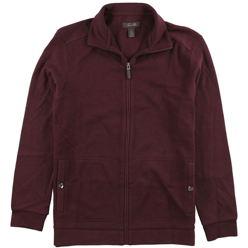 Tasso Elba Mens Jacquard Textured Knit Jacket, royalecombo, Medium