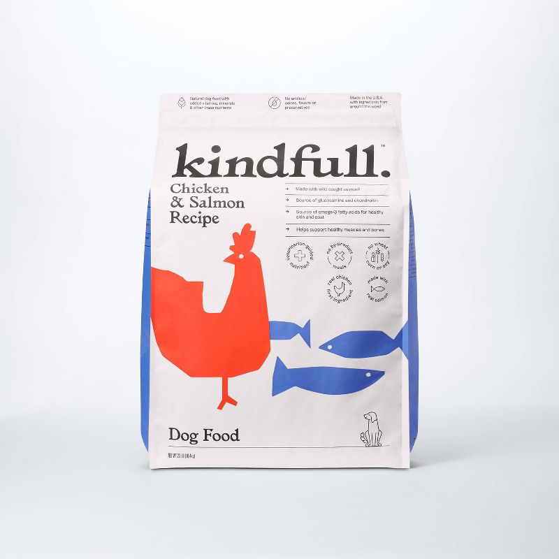 Chicken and Salmon Recipe Dry Dog Food - 23lbs - Kindfull™