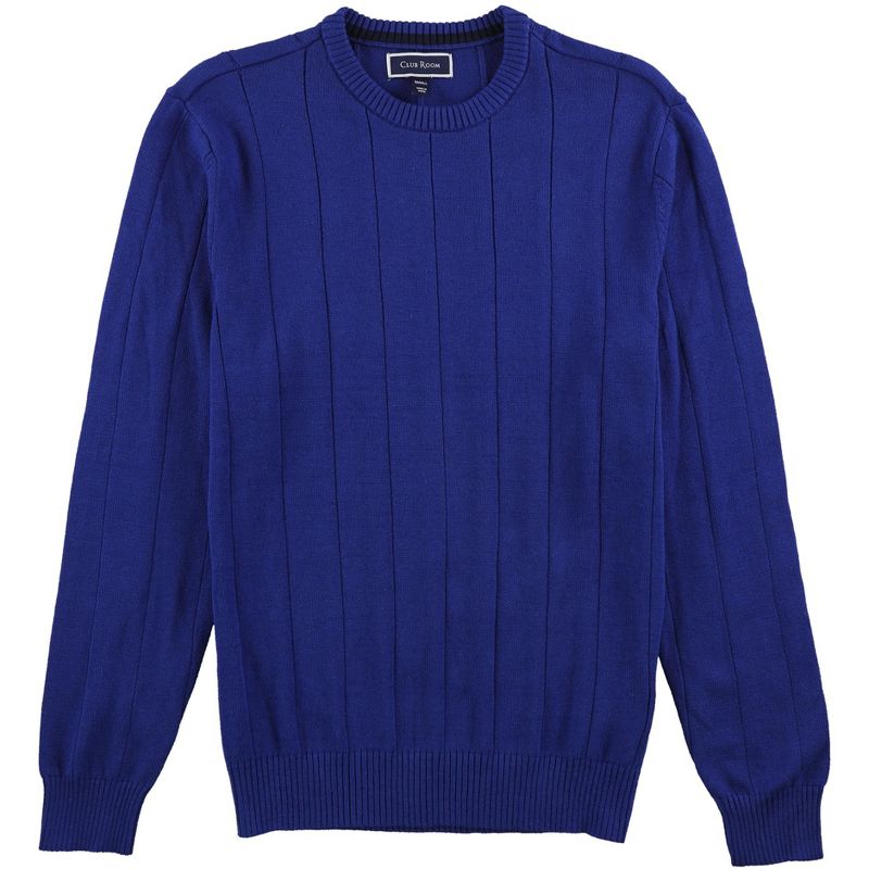 Club Room Mens Ribbed Knit Sweater, lazulite, Small