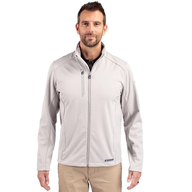 Cutter & Buck Evoke Softshell Recycled Full Zip Mens Jacket - Concrete - L