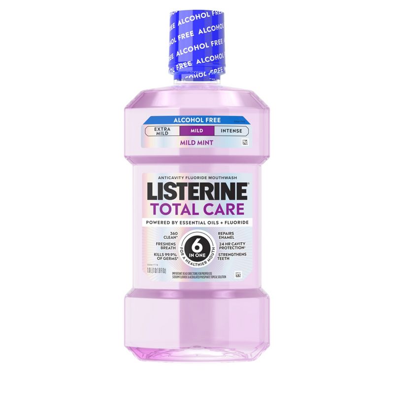 Listerine Total Care Alcohol-Free Anticavity Fluoride Mild Mouthwash - Mint - 1L