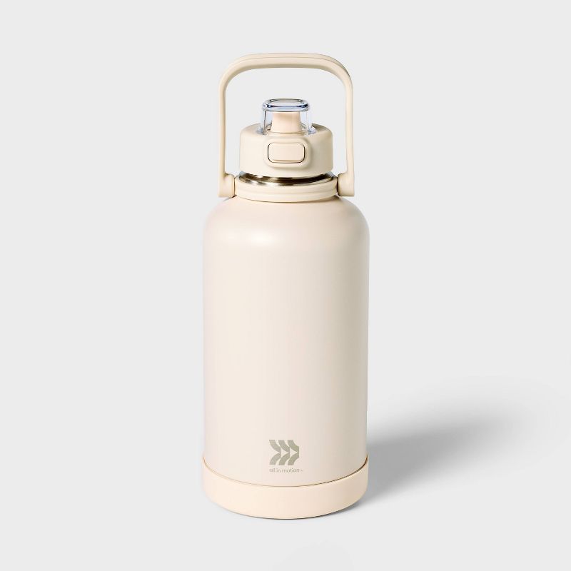 64oz Stainless Steel Vacuum Insulated Water Bottle Chalk - All In Motion™: Portable Drinkware