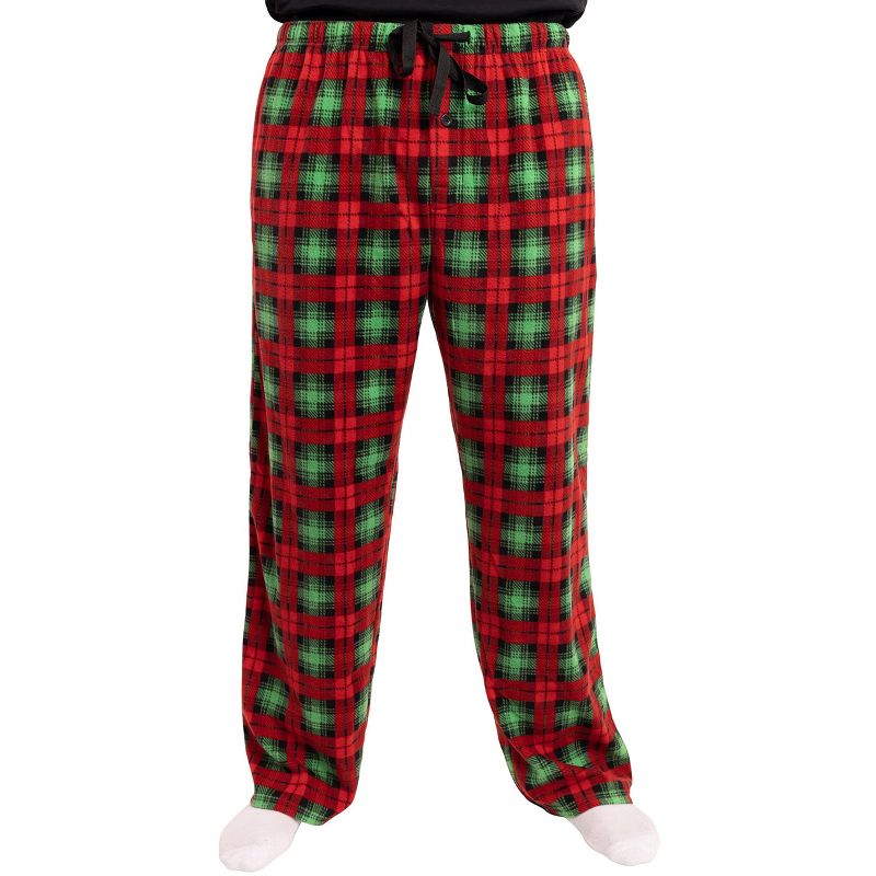 #followme Microfleece Mens Buffalo Plaid Pajama Pants with Pockets