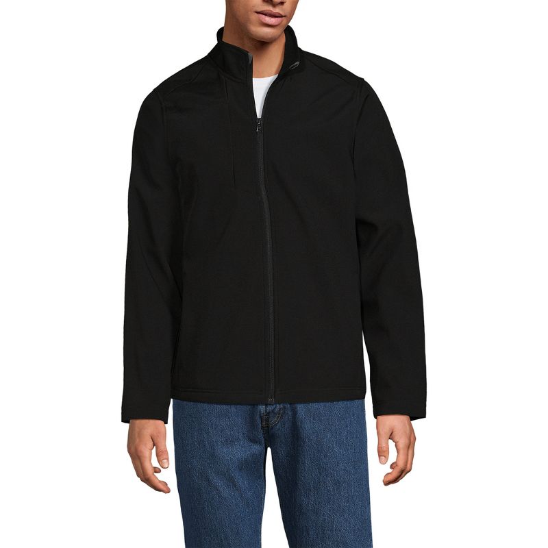 Lands' End Men's Soft Shell Jacket - X Large - Black
