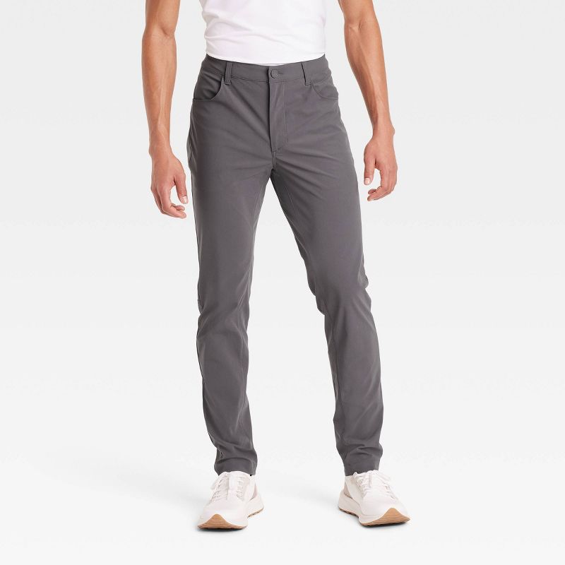Men's 360 Lifestyle Slim Fit 5-Pocket Pants - All In Motion Dark Gray 32x32: Moisture Wicking, Quick Drying, UPF 50+
