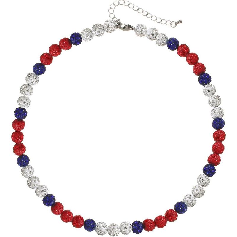 Baseball Necklace - Glitter Bling Clay Beaded Ice Collection Necklace for Men Boys Cool Gifts for Baseball Players Lovers