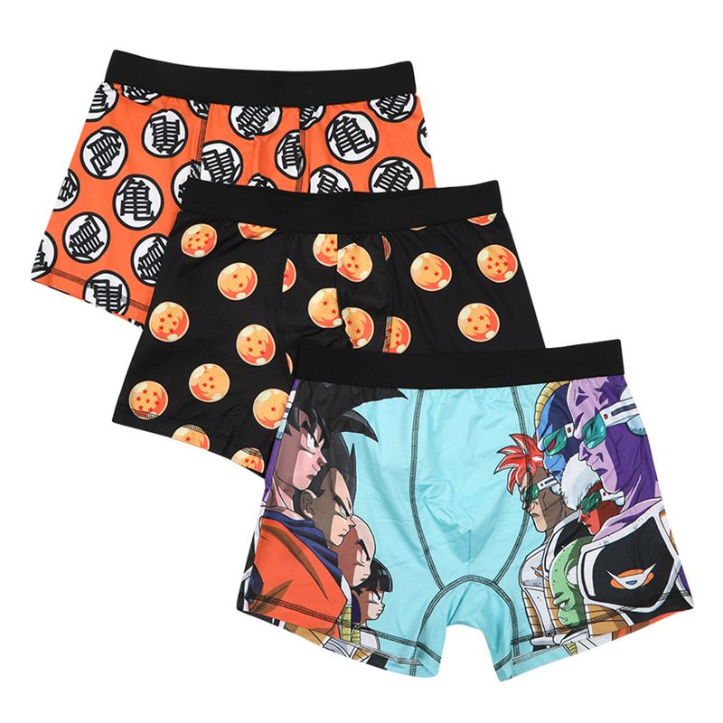 Dragon Ball Z Anime Cartoon Mens 3pk Boxer Briefs Set-XL