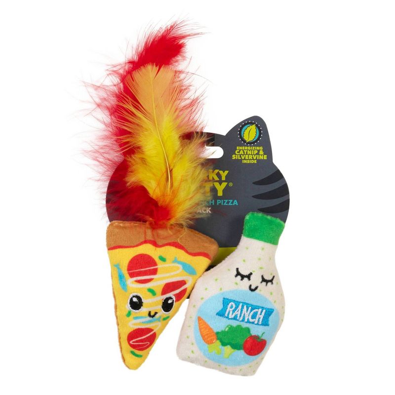 Quirky Kitty Rowdy Ranch Pizza Cat Toy - 2pk