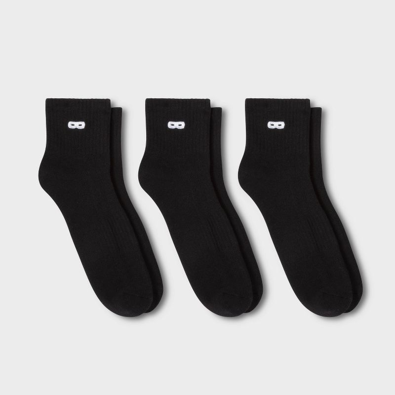Pair of Thieves Men's Ankle Socks 3pk - Black 8-12