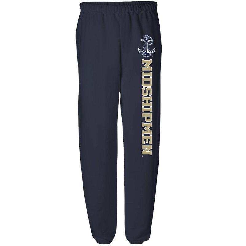 Men's Campus Lab Us Naval Academy Officially Licensed Apparel - School Color Jogger Sweatpants Navy Large