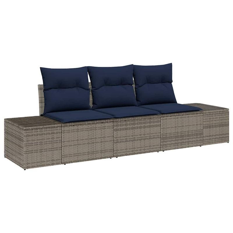 vidaXL Garden Sofa Set 3 pcs Poly rattan - Gray