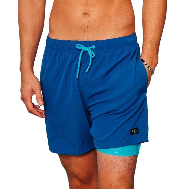 Heat Swimwear Mens Compression Shorts, Royal Blue (XX Large)