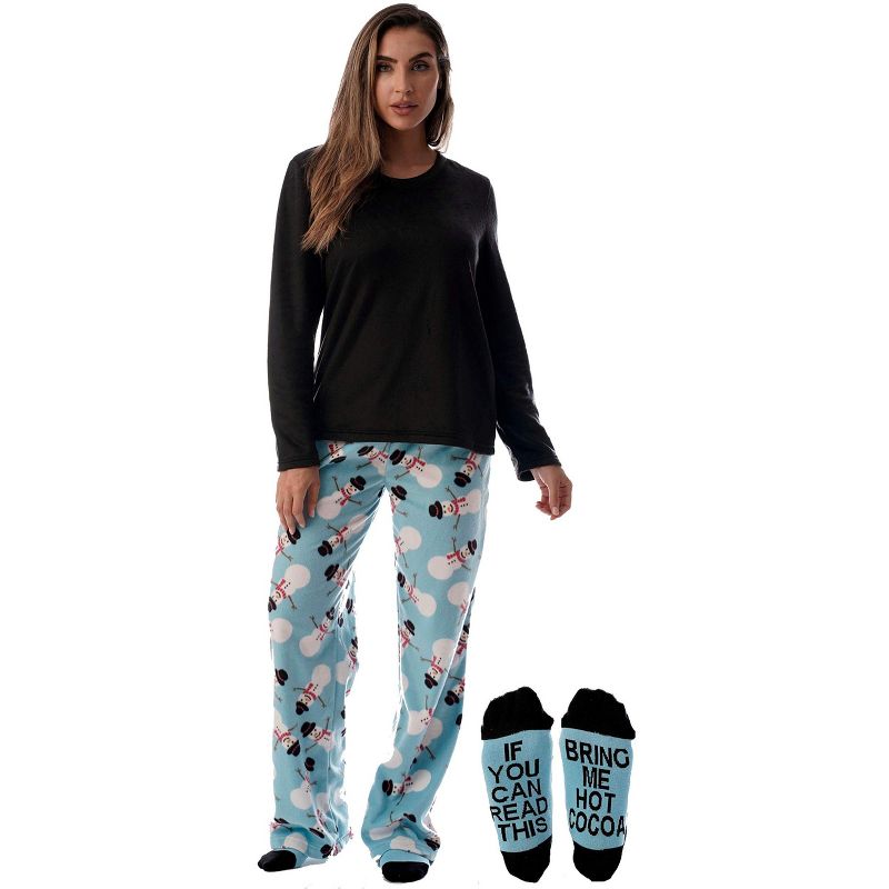 Just Love Ultra-Soft Womens Pajama Pant Set with Matching Socks with Sayings / Christmas Pajamas 6734-10331-M