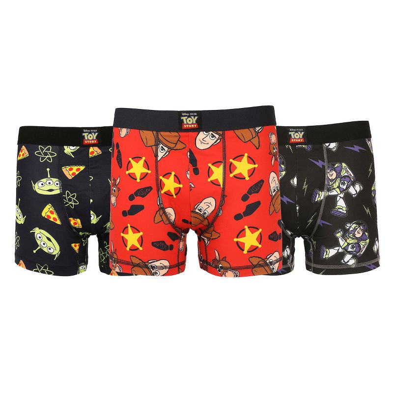 Toy Story Character Prints Men's 3-Pack Boxer Briefs-Medium
