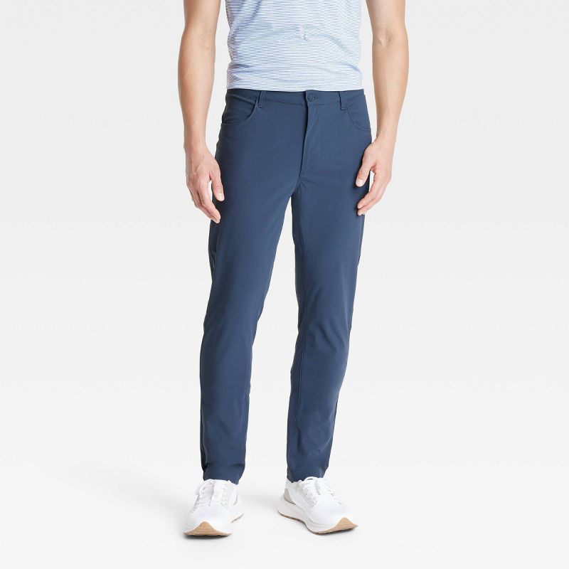 Men's 360 Lifestyle Slim Fit 5-Pocket Pants - All In Motion Dark Blue 30x30: Moisture Wicking, Quick Dry, UPF 50+ Protection