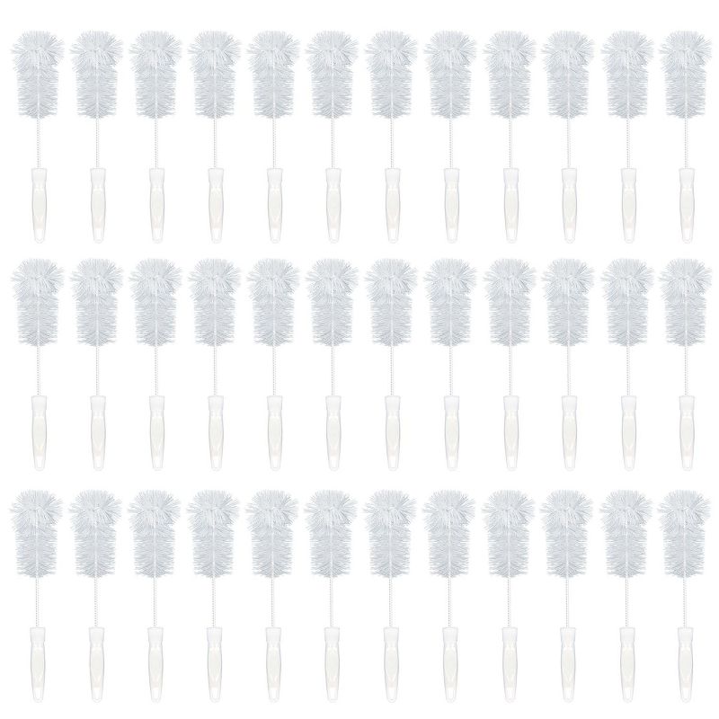 LOLA Bottle Brush Cleaner, 36 Pack, Durable Fiber Bristles Around Twisted Wire with Gripper Handle & Storage Hang Hole, Dishwasher Safe
