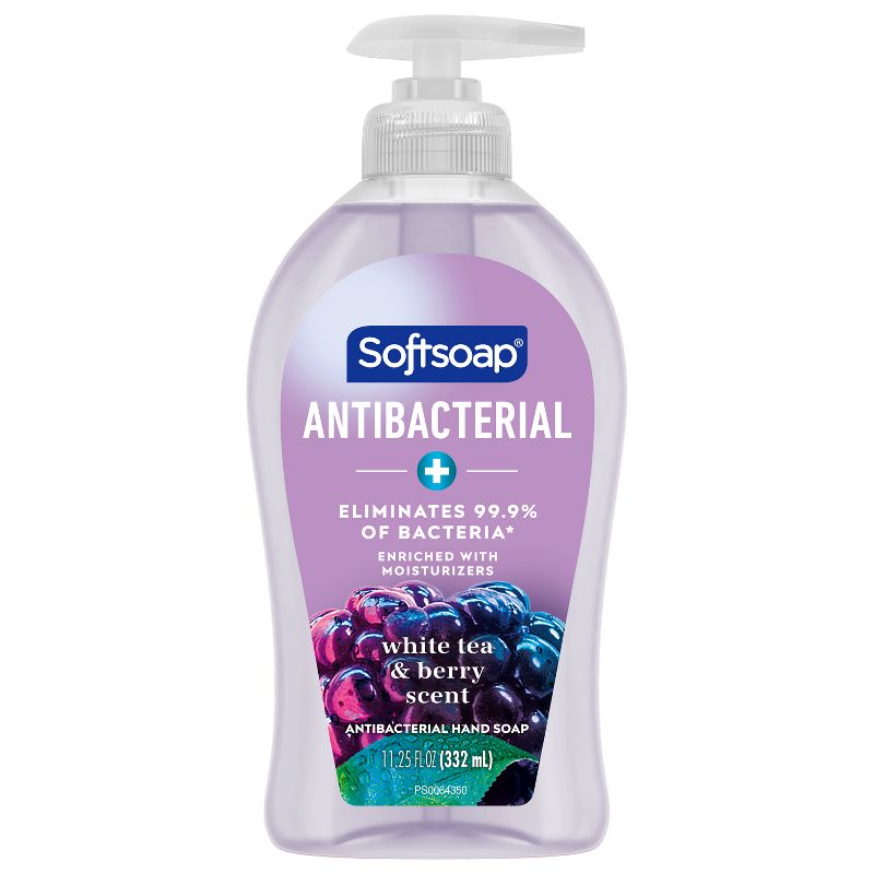 Softsoap Antibacterial Liquid Hand Soap Pump - White Tea & Berry - 11.25 fl oz