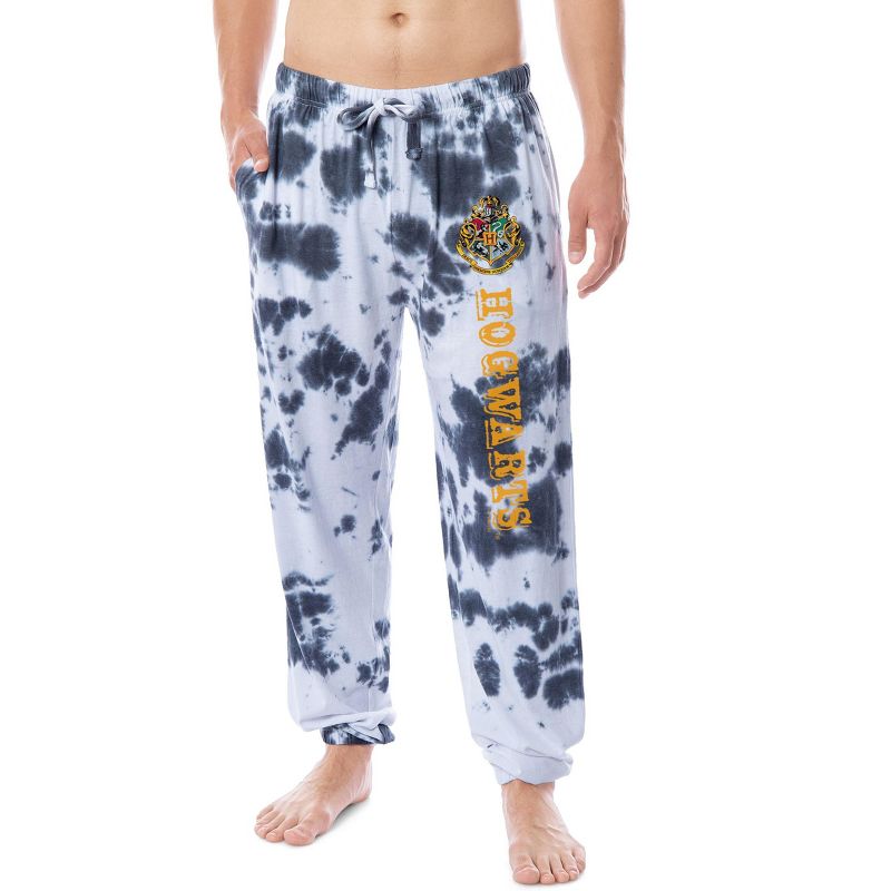 Intimo Harry Potter Men's Hogwarts House Crest Sleep Jogger Pajama Pants For Adults (Medium) Multicolored