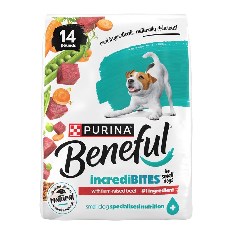 Purina Beneful IncrediBites Small Bite Real Beef Flavor Dry Dog Food for Small Dogs - 14lbs