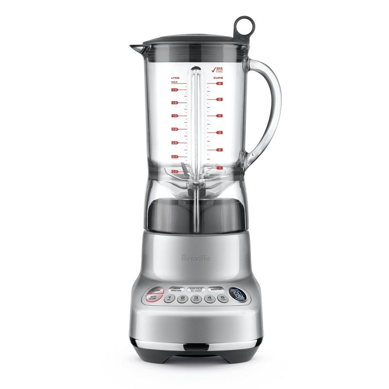 Breville Fresh and Furious 5-Speed Blender Silver BBL620SIL: 1100W, Stainless Steel Blades, Smoothie Maker & Blender, 50oz Capacity