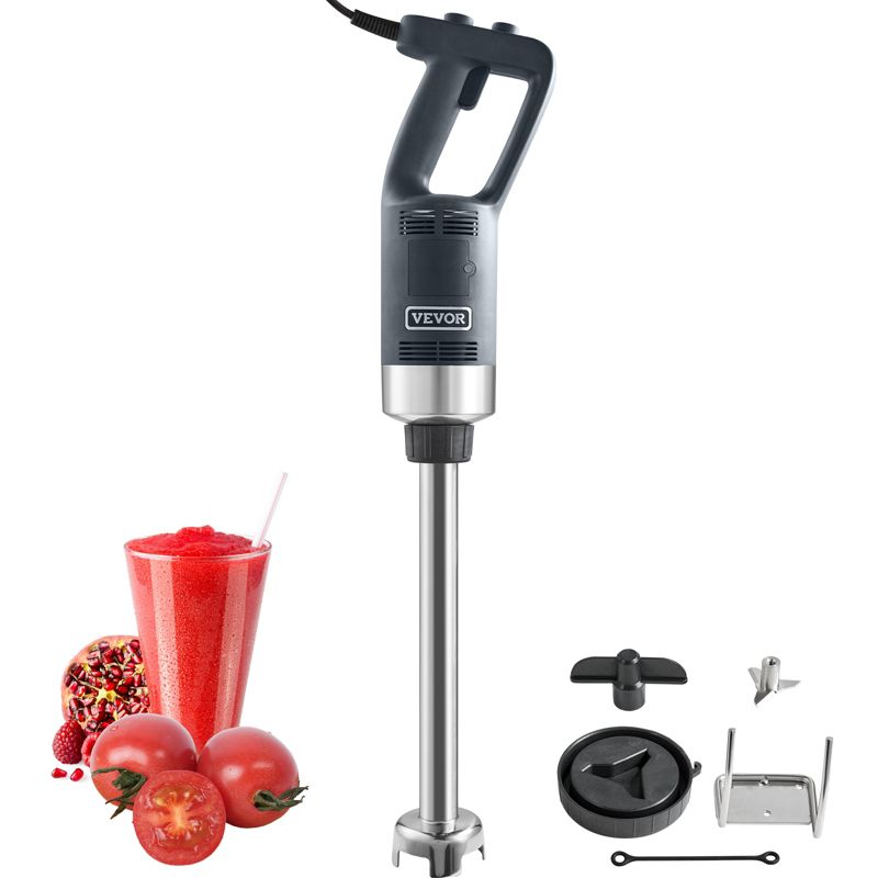 VEVOR Commercial Immersion Blender, 750W 16" Heavy Duty Hand Mixer, Variable Speed Kitchen Stick Mixer with 304 Stainless Steel Blade