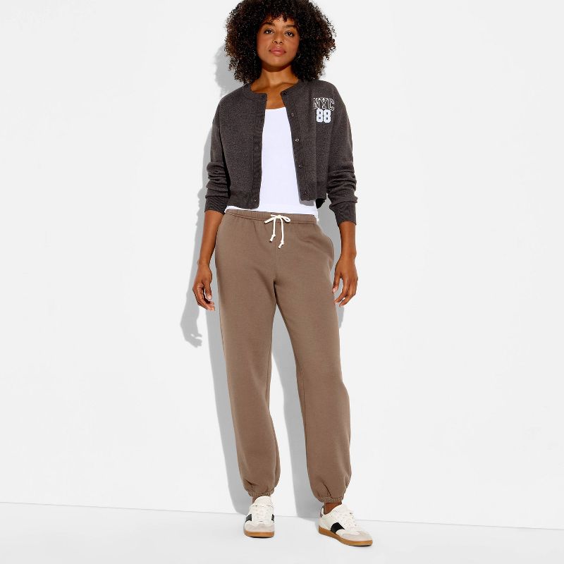 Women's Mid-Rise Baggy Jogger Pants - Wild Fable™ Espresso XL